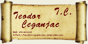 Teodor Čeganjac vizit kartica